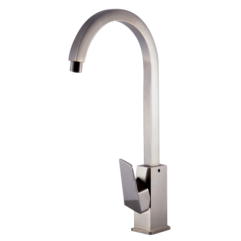 ALFI brand AB3470-BN Brushed Nickel Gooseneck Single Hole Bathroom Faucet