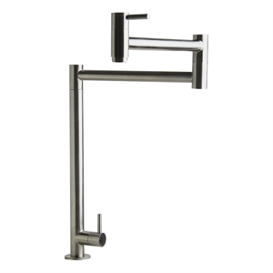 ALFI brand AB5018-BSS Brushed Stainless Steel Retractable Pot Filler Faucet