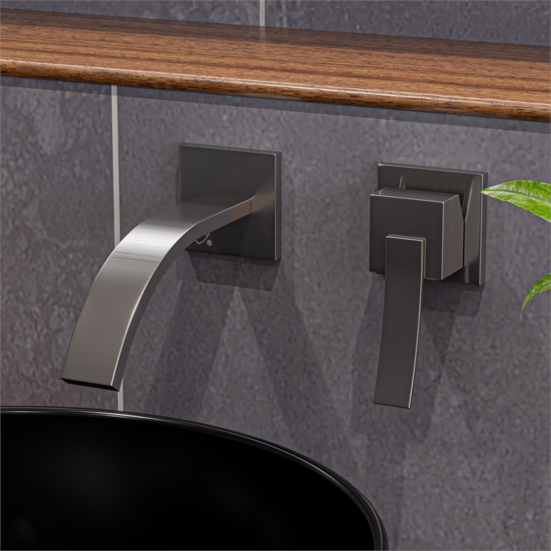 AB1256-BN Brushed Nickel Single Lever Wallmount Bathroom Faucet