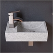 AB1258-BN Brushed Nickel Square Body Curved Spout Single Lever Bathroom Faucet