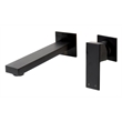 AB1468-BM Black Matte Single Lever Wallmount Bathroom Faucet