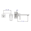 AB1468-BN Brushed Nickel Single Lever Wallmount Bathroom Faucet
