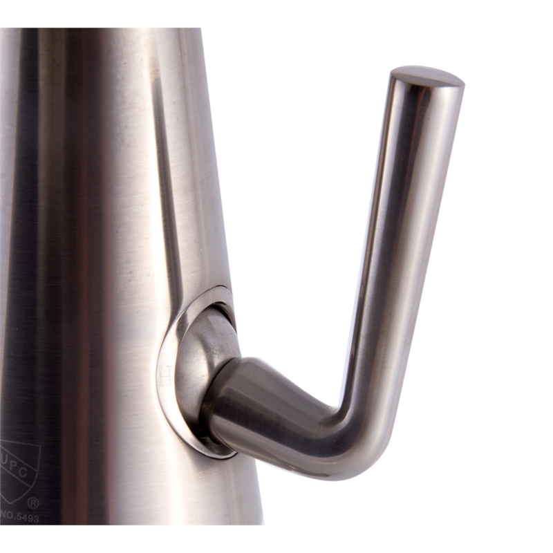 AB1792-BN Brushed Nickel Single Hole Tall Cone Waterfall Bathroom Faucet