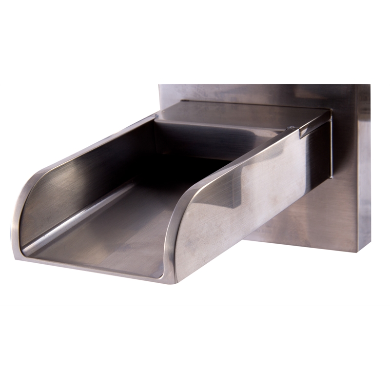 AB1796-BN Gray Brass Widespread Wall Mounted Waterfall Bathroom Faucet