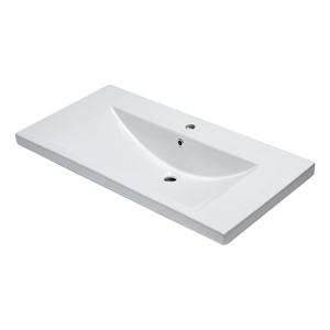 EAGO BH002 White Ceramic 40&quotx19&quot Rectangular Drop In Sink