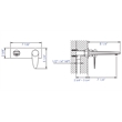 AB1772-BN Brushed Nickel Wall Mounted Modern Bathroom Faucet