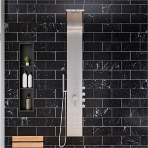 ALFI brand ABSP30 Stainless Steel Shower Panel with 2 Body Sprays