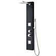 ALFI brand ABSP65B Black Shower Panel with 2 Body Sprays and Rain Shower Head