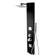 ALFI brand ABSP65B Black Shower Panel with 2 Body Sprays and Rain Shower Head