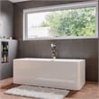 ALFI brand AB8859 67 inch White Acrylic Rectangular Free Standing Soaking Bathtub