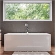 ALFI brand AB8859 67 inch White Acrylic Rectangular Free Standing Soaking Bathtub