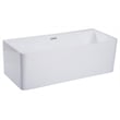 ALFI brand AB8859 67 inch White Acrylic Rectangular Free Standing Soaking Bathtub