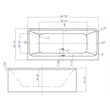 ALFI brand AB8859 67 inch White Acrylic Rectangular Free Standing Soaking Bathtub