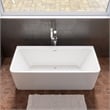 ALFI brand AB8859 67 inch White Acrylic Rectangular Free Standing Soaking Bathtub