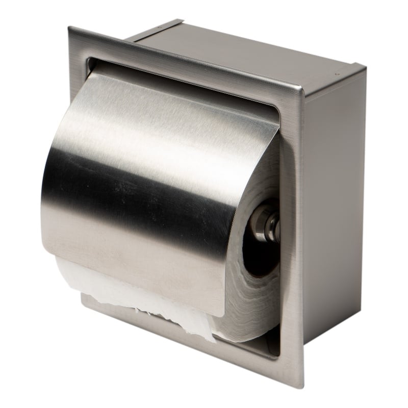 ALFI brand ABTP77-BSS Stainless Steel Recessed Toilet Paper Holder with Cover