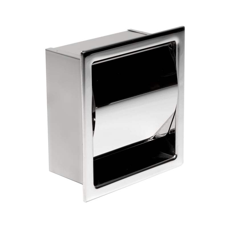 ALFI brand ABTP77-PSS Stainless Steel Recessed Toilet Paper Holder with Cover