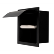 ALFI brand ABTPC77-BLA Black Matte Stainless Steel Recessed Toilet Paper Holder with Cover