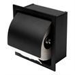 ALFI brand ABTPC77-BLA Black Matte Stainless Steel Recessed Toilet Paper Holder with Cover