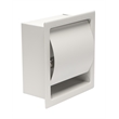 ALFI brand ABTPC77-W White Matte Stainless Steel Recessed Toilet Paper Holder with Cover