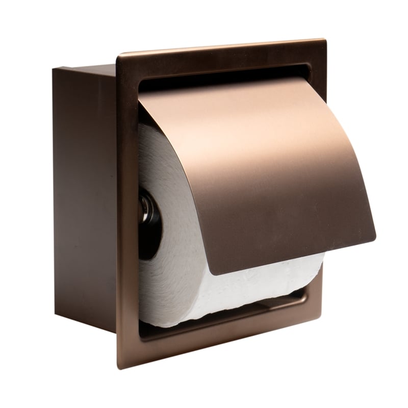 ALFI brand ABTPP77-BC PVD Copper Stainless Steel Toilet Paper Holder with Cover
