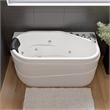 EAGO AM175-R 5' White Acrylic Whirlpool Bathtub - Drain on Left