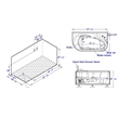 EAGO AM175-R 5' White Acrylic Whirlpool Bathtub - Drain on Left