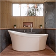 EAGO AM1800 6 ft White Acrylic Free Standing Air Bubble Bathtub