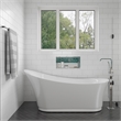 EAGO AM2140 6 Foot White Free Standing Acrylic Air Bubble Bathtub