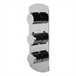ALFI brand AB4101-PC Chrome 4-Way Thermostatic Valve Shower Mixer /w Round Knobs