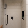 ALFI brand AB5601-BM Black Shower Valve with Square Lever Handle and Diverter