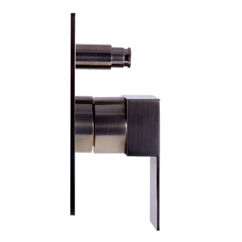 ALFI brand AB6801-BN Nickel Square Pressure Balanced Shower Mixer with Diverter