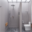 ALFI brand AB6801-PC Chrome Square Pressure Balanced Shower Mixer with Diverter