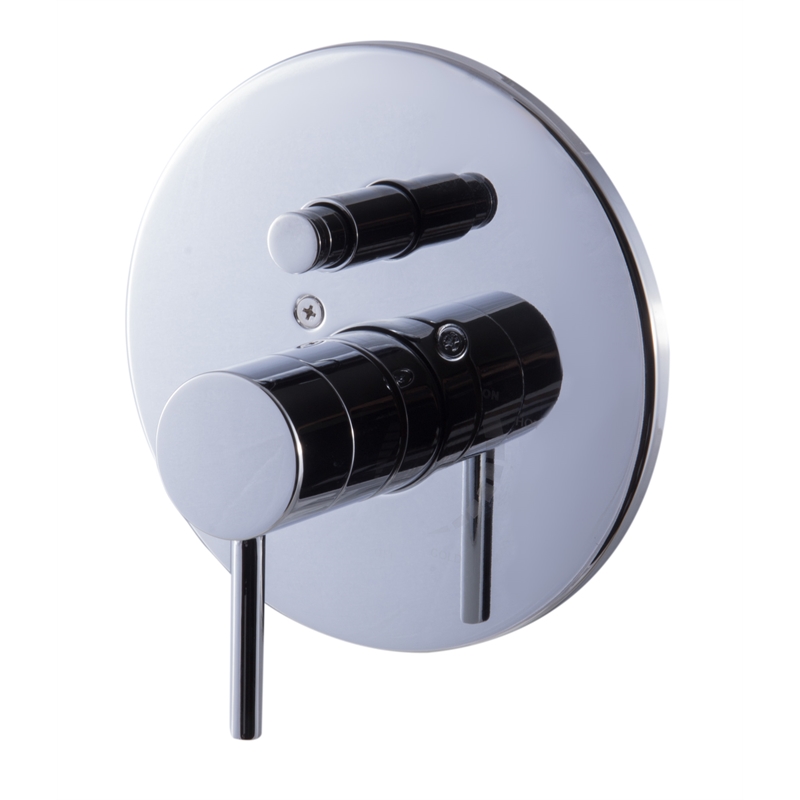 ALFI brand AB1701-PC Chrome Pressure Balanced Round Shower Mixer with Diverter