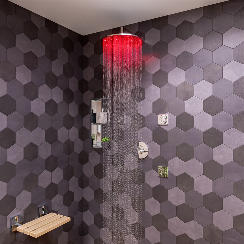 ALFI brand AB1701-PC Chrome Pressure Balanced Round Shower Mixer with Diverter
