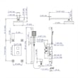 ALFI brand AB2287-PC Chrome 3 Way Thermostatic Shower Set with Body Sprays