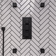 ALFI brand AB2801-BM Black 3-Way Thermostatic Valve Shower Mixer Square Knobs