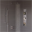 ALFI brand AB2830-BN Brushed Nickel 2 Way Thermostatic Square Shower Set