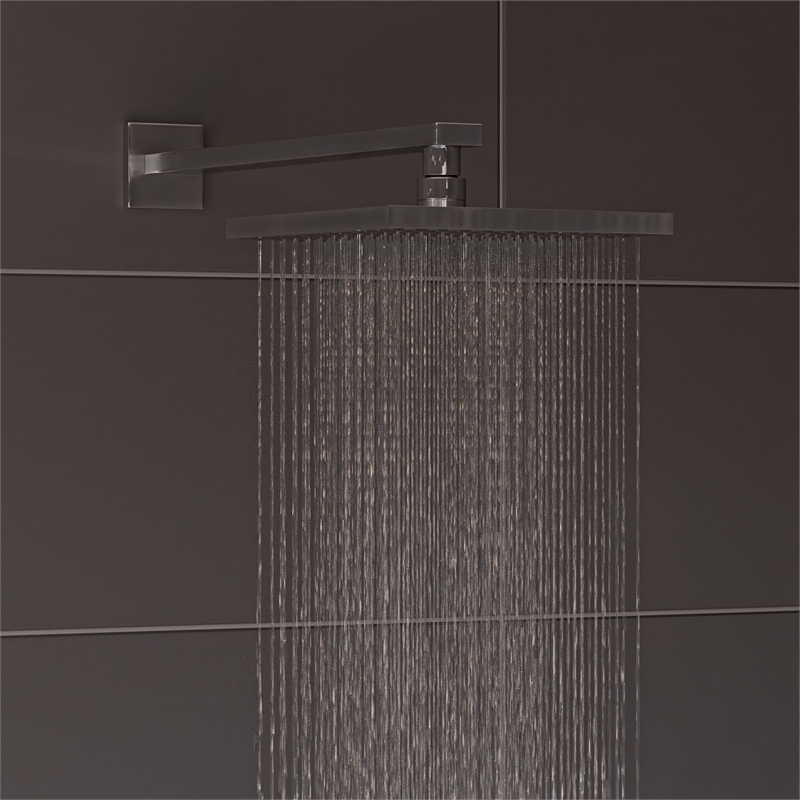 ALFI brand AB2830-BN Brushed Nickel 2 Way Thermostatic Square Shower Set