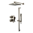 ALFI brand AB2830-BN Brushed Nickel 2 Way Thermostatic Square Shower Set