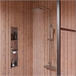 ALFI brand AB2862-BN Brushed Nickel Square Style Thermostatic Exposed Shower Set