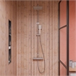 ALFI brand AB2862-BN Brushed Nickel Square Style Thermostatic Exposed Shower Set