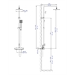 ALFI brand AB2862-BN Brushed Nickel Square Style Thermostatic Exposed Shower Set