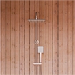 ALFI brand AB2862-BN Brushed Nickel Square Style Thermostatic Exposed Shower Set