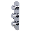 ALFI brand AB4001-PC Chrome 3-Way Thermostatic Valve Shower Mixer Round Knobs