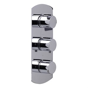 alfi brand ab4001-pc chrome 3-way thermostatic valve shower mixer round knobs