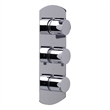 ALFI brand AB4001-PC Chrome 3-Way Thermostatic Valve Shower Mixer Round Knobs