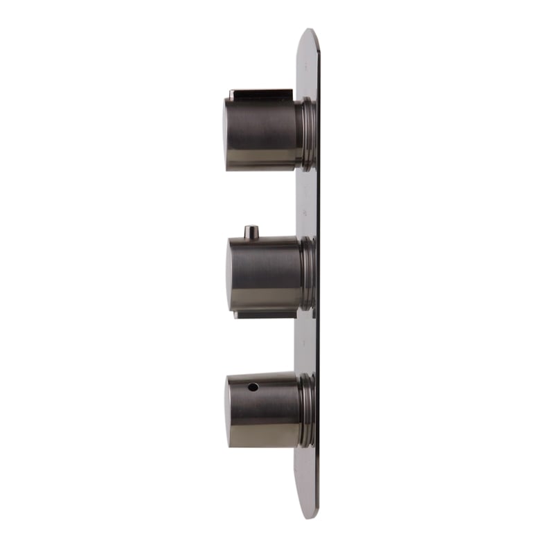 ALFI brand AB4101-BN Nickel 4-Way Thermostatic Valve Shower Mixer /w Round Knobs