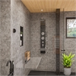 ALFI brand ABSP55B Black Shower Panel with 2 Body Sprays and Rain Shower Head