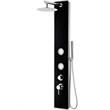 ALFI brand ABSP55B Black Shower Panel with 2 Body Sprays and Rain Shower Head