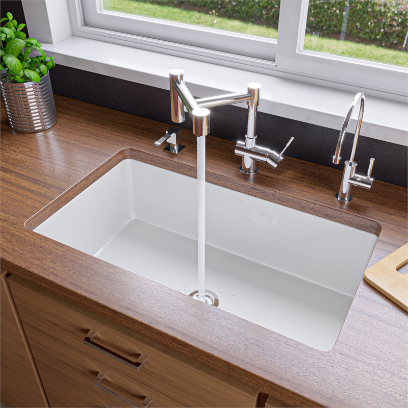 ALFI brand ABF3219SUD-W Fireclay White 32